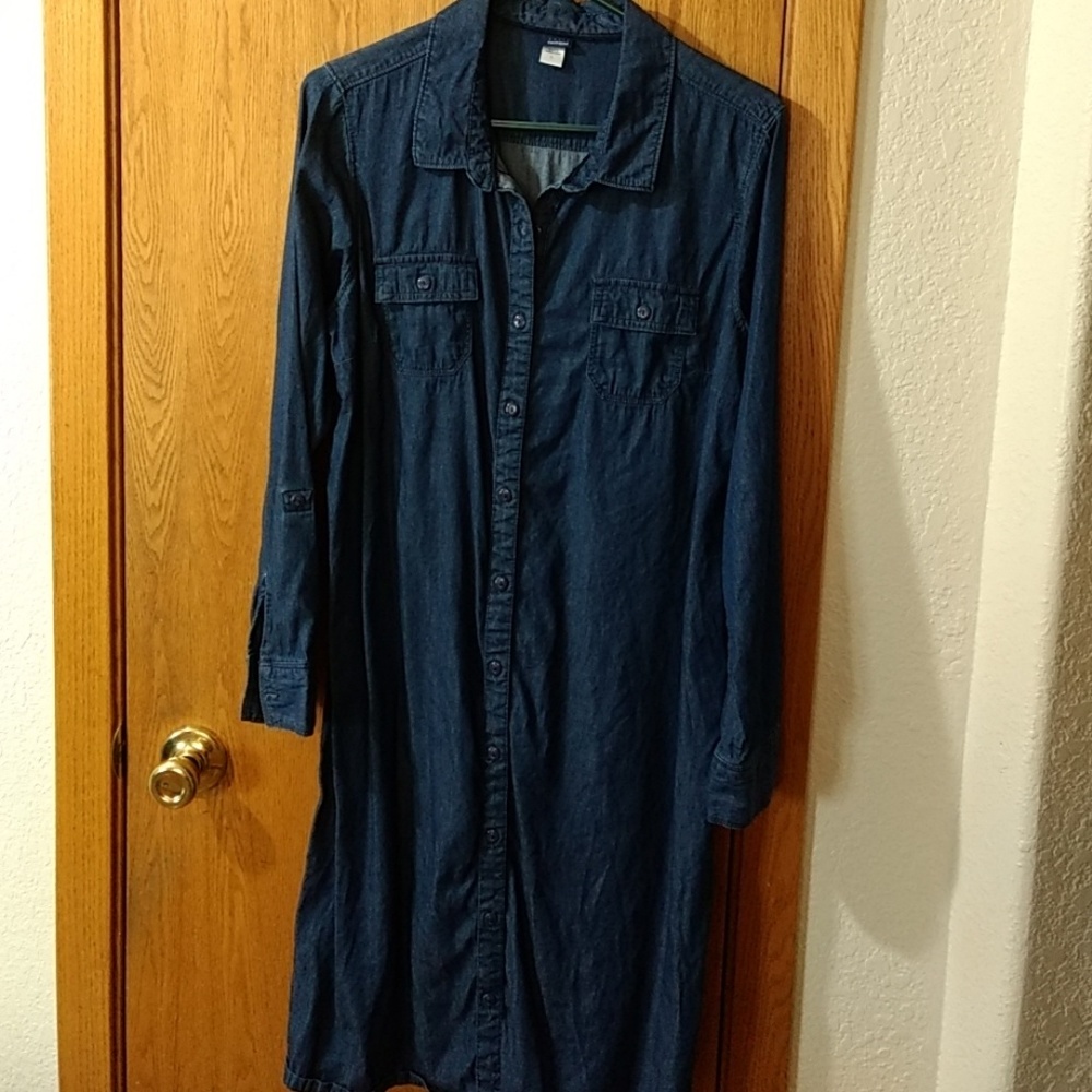 Denim shirt dress
